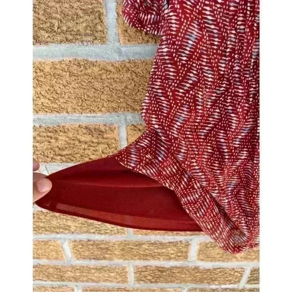 Veronica Beard Womens Priya pintucked printed silk-georgette mini dress Brick 2 - Picture 11 of 16